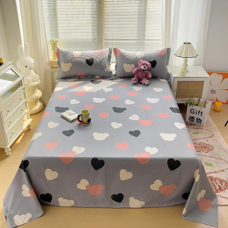 Set Lenzuola Romantiche a Forma di Cuore per Letto Matrimoniale Decorazione per la Casa della Coppia 100% Cotone Biancheria da Letto con Federe Morbido Traspirante Set Biancheria da Letto