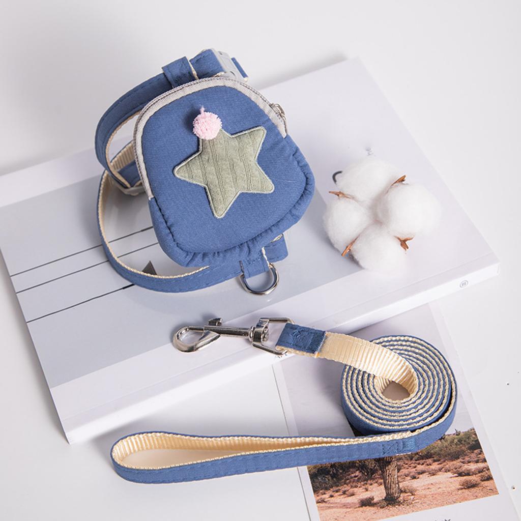 Haustiergeschirr Leine Set Verstellbare Riemen Gleichmäßiger Druck Ausbruchsicher Locker Katzenweste Gürtel für Draußen