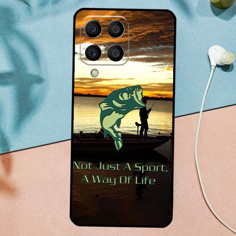 Hunter Man Fishing Dog For Samsung Galaxy M53 M33 M11 M21 M31 M12 M13 M14 M15 M35 M34 M54 M32 M52 M06 M16 M55 Case
