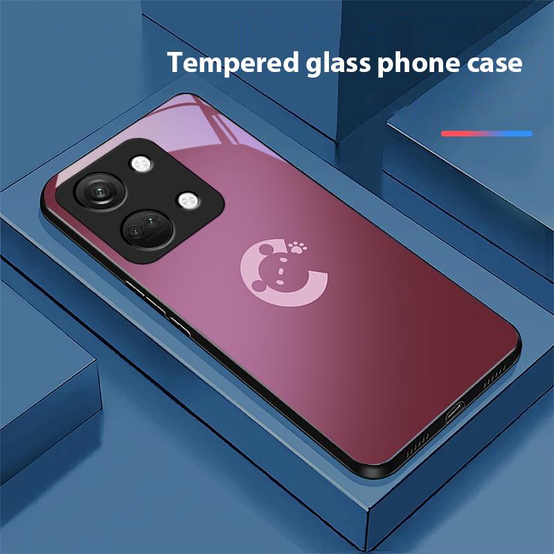 

Простой чехол-тень медведя для OnePlus Nord 3 5 6T 7 Pro 8 12 10T Reno8 Lite 5G 10R Nord N30 Твердый чехол из закаленного стекла для телефона Черный For OnePlus 10R 5G