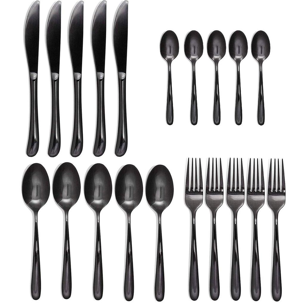 Restaurant Home Hotel Matte Set, Satin Finish Stainless Steel Flatware Set, Tableware Cutlery Set Utensils for Kitchens