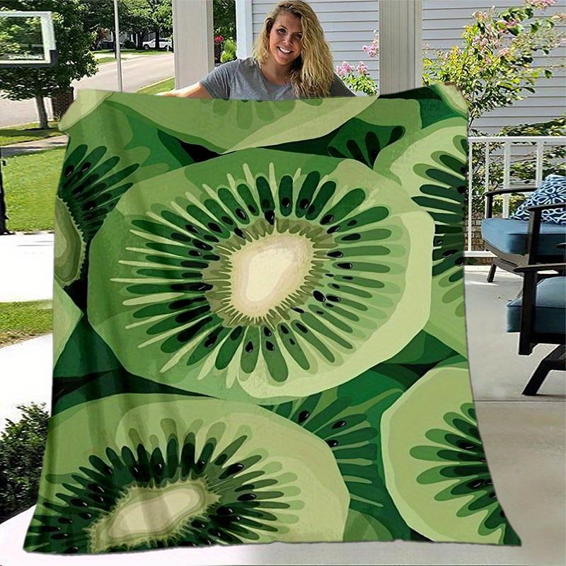 1pc. Kiwi Fruit Pattern Blanket - Home Decor, Office Blanket, Outdoor Blanket, Gift