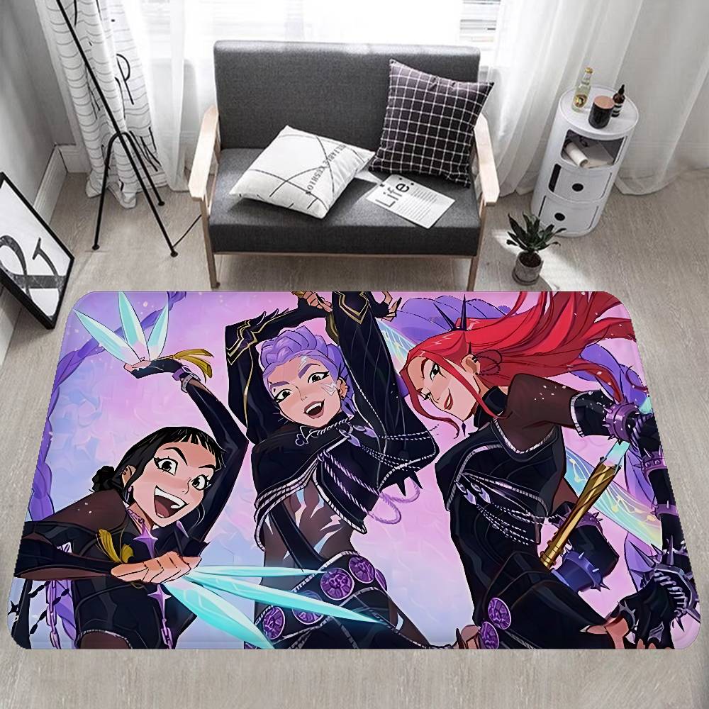 Kpop D-demon Hunters Entrance Door Mat Nordic Style Bedroom Living Room Doormat Home Balcony Anti-Slip Modern Home Decor