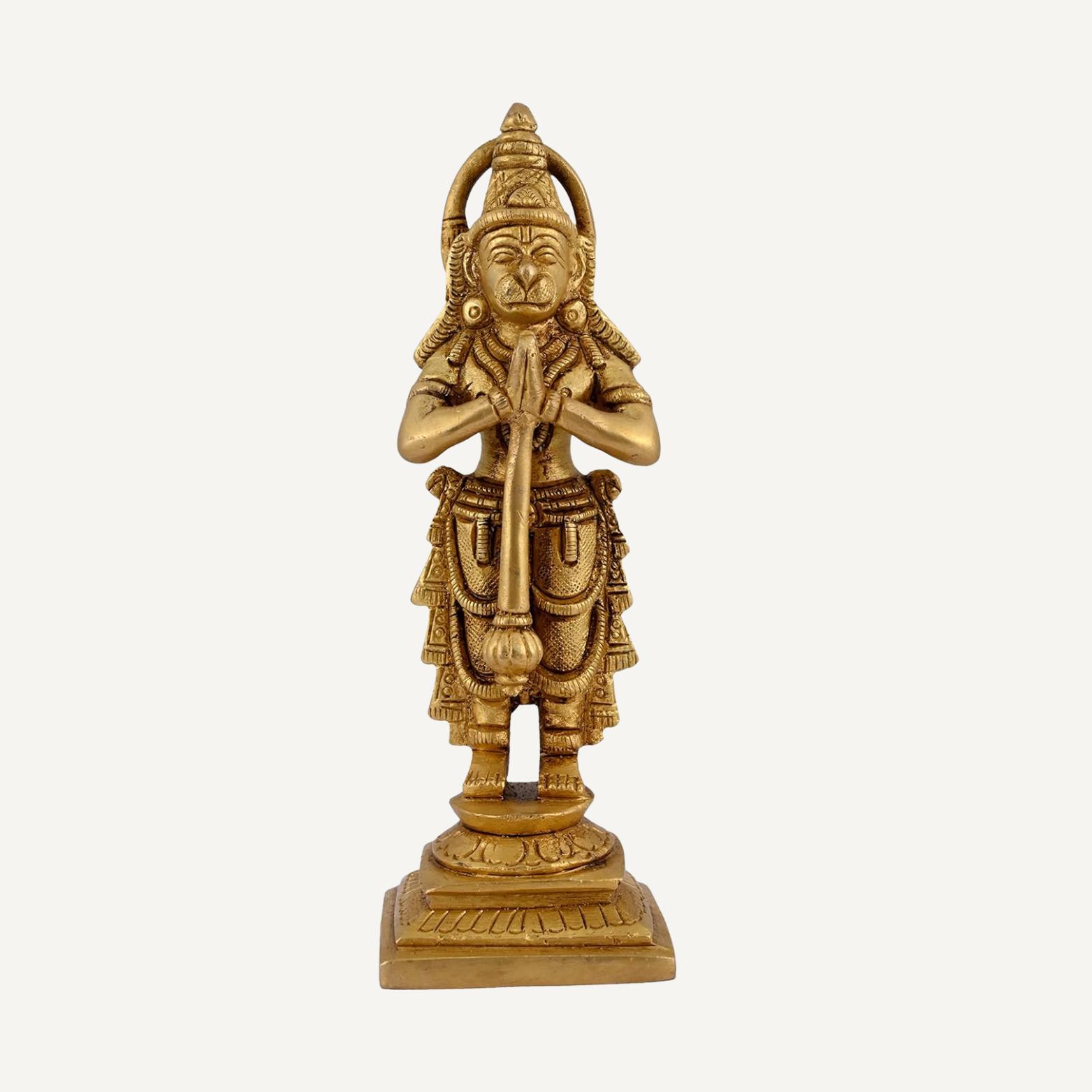 Lord Hanuman Idol, Bajrang Bali, Bala Ji Statue For Pooja & Home Decor, Brass