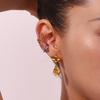 MamacitaSlay Unique Mesh Serpentine Ear Clip Gold Silver Color Trendy Women's Earrings 316L Stainless Steel Waterproof Jewelry