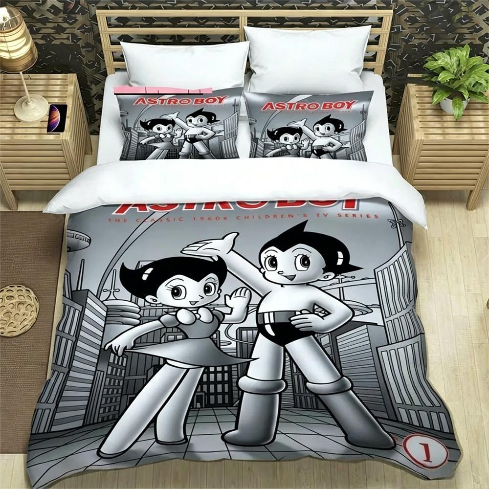 Animation A-Astro Boy Sheets Quilt Covers Bedding Dormitory Sheets Three-piece Bedding Set 2/3-piece Soft Warm Bedding Set