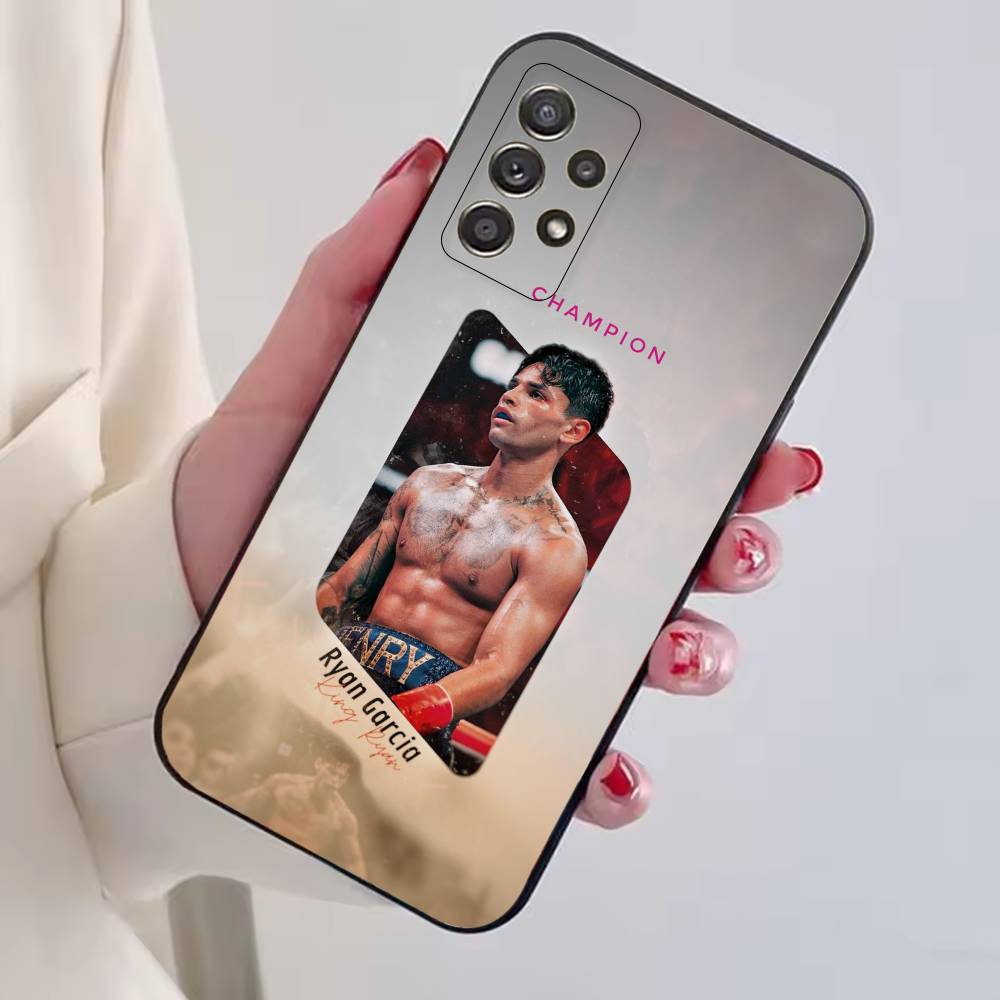 R-Ryan Garcia Boxing Star Phone Case Black Silicone Soft For Samsung S25,S24,S21,S22,S23,S30,Ultra,S20,Plus,Fe,Lite