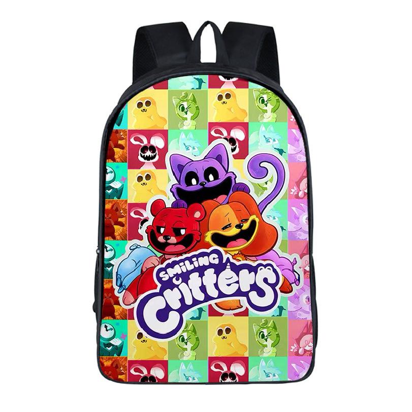 Smiling Critters Horror Bobby Smiling Animals Student Bag Kids Backpack