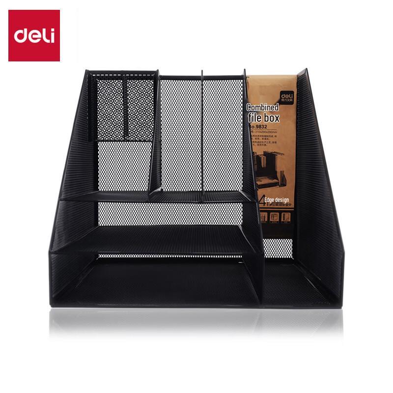 Deli Multi-function Metal Mesh Desktop File Organizer