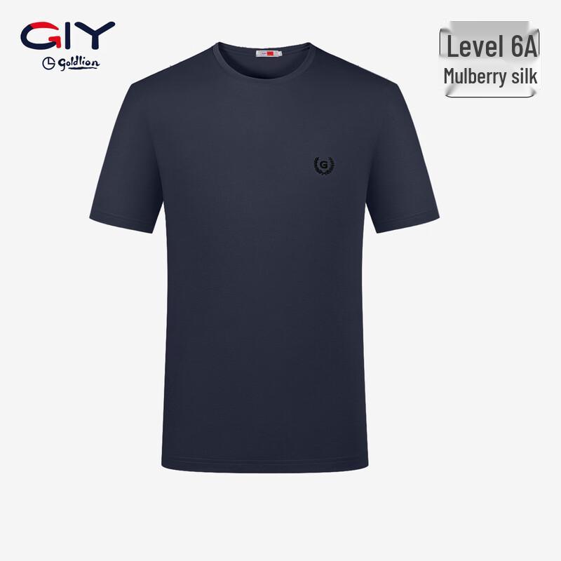 

JINLILAI GY Men s Silk Blend Short-Sleeve T-Shirt M