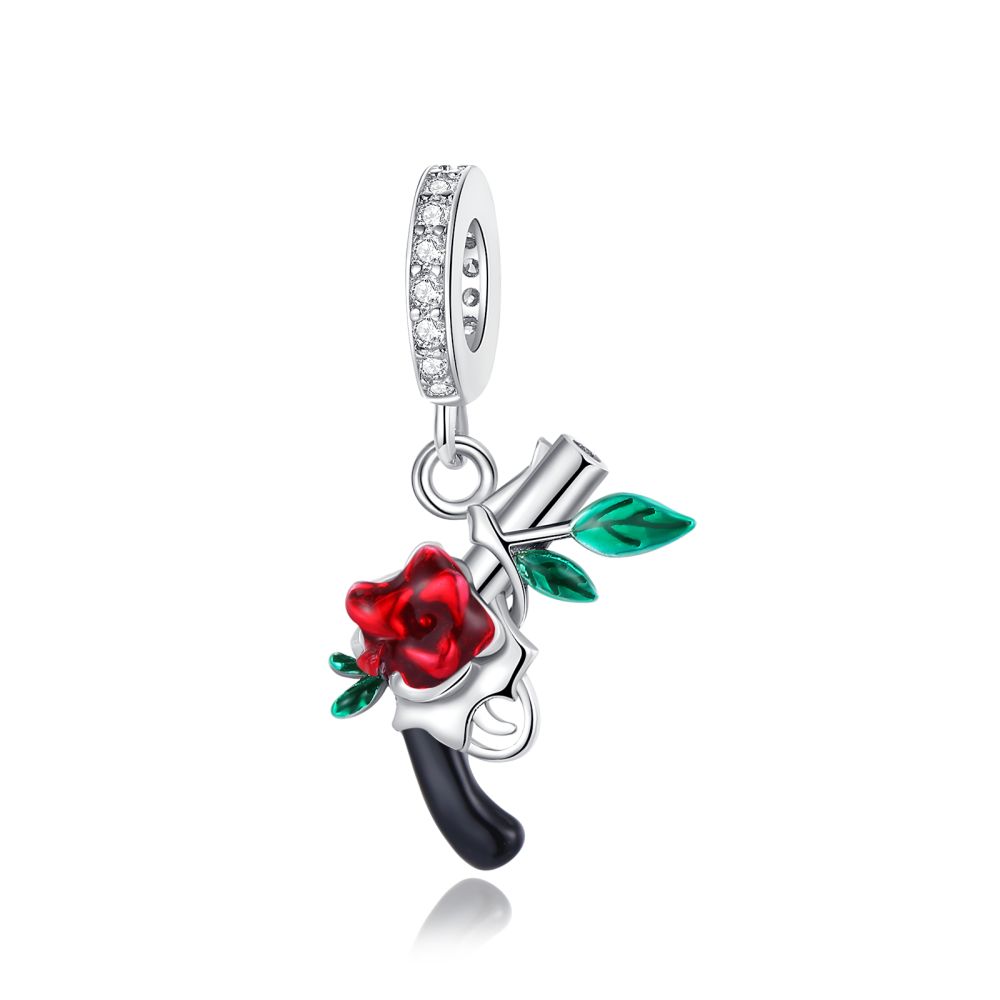 New Yellow Sunflowers Heart Rose Flower Charms 925 Sterling Silver Fits Original Bracelets Women Anniversary DIY Jewelry Charm