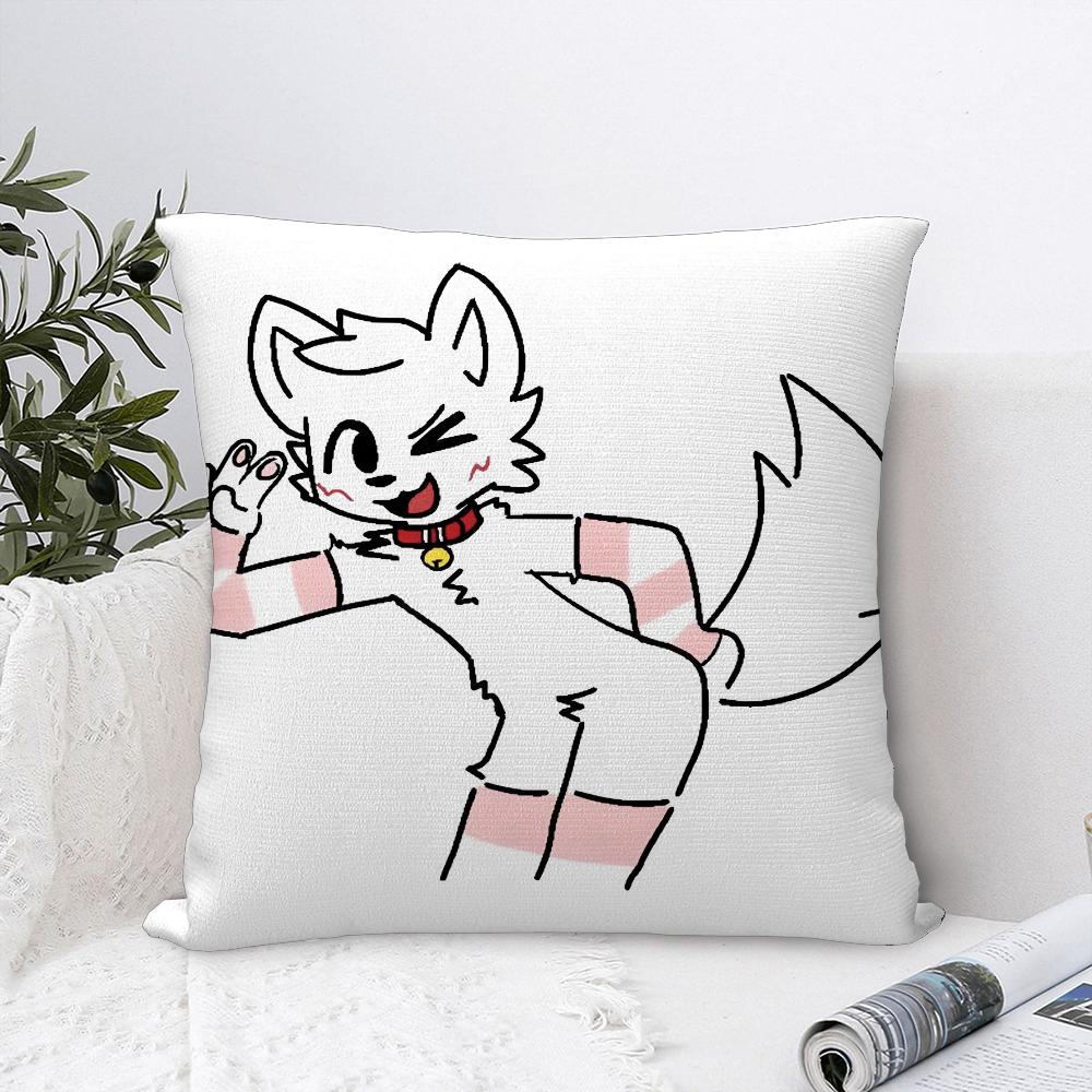 B-Boykisser Silly Cat Cute Pillow Case Plush Fabric Soft Pillowcase Double Sided Print Sofa Cushion Cover Throw Pillow Cover