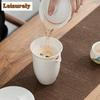 Dehua White Porcelain Landscape Tea Infusor Japanese Tea Diffuser Tea Strainer Tea Soaking Tea Filter Cha Tableware Supplies