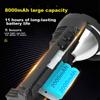 High-Intensity Long-Range Flashlight with Long Battery Life, Rechargeable Searchlight, Outdoor Emergency Light, Camping And Fishing Lamp 7077