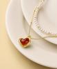 Lola Rose Cookie Heart Carnelian Heart Women'S Pendant Necklace