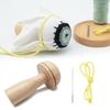 Mushroom Sewing Needles Container Multipurpose Wooden Box Darner Patching Tools