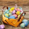 24Pcs Multicolor Easter Egg Ornaments Cute DIY Craft Hanging Ornaments Festive Rabbit Egg Easter Party Decorations Easter Party