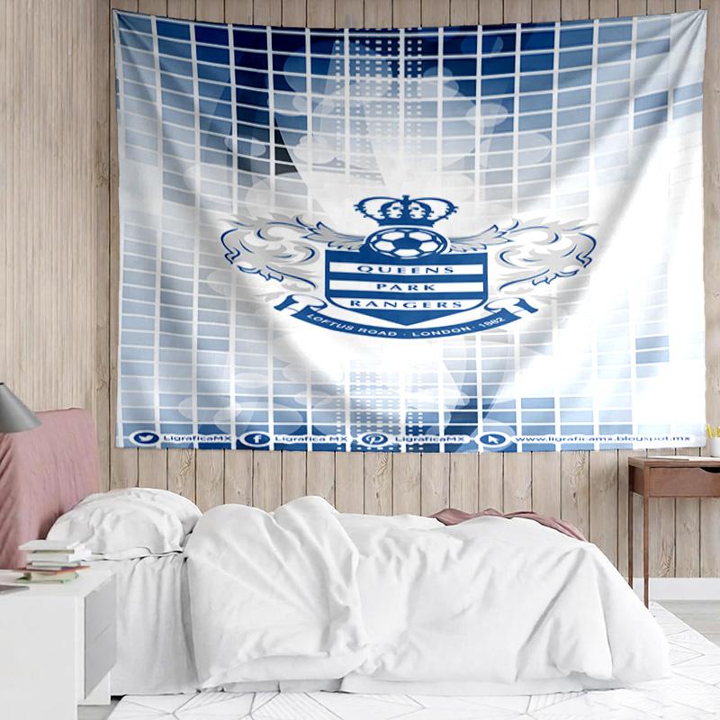 Queen's Park Rangers Crest Tapestry, Unique Design Tapestry, Suitable for Bedroom,Livingroom, Playroom,Heartwarming Fan Holiday Gifts