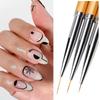 Nail Art Brush Set: Pro Japanese Design for Line & Flower Detailing with Ultra-Long, Ultra-Fine Striping Pens.