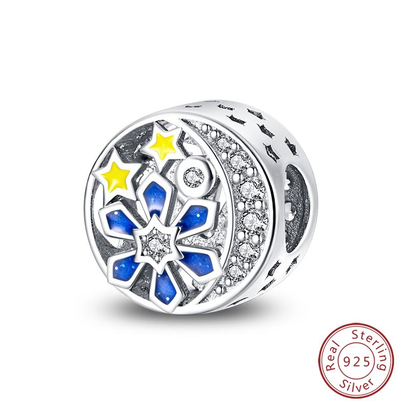 New Winter Charms Bead Copper Snowflake Snowman Penguin Deer Dangle Fit Bangle Bracelet Necklace Diy Jewelry