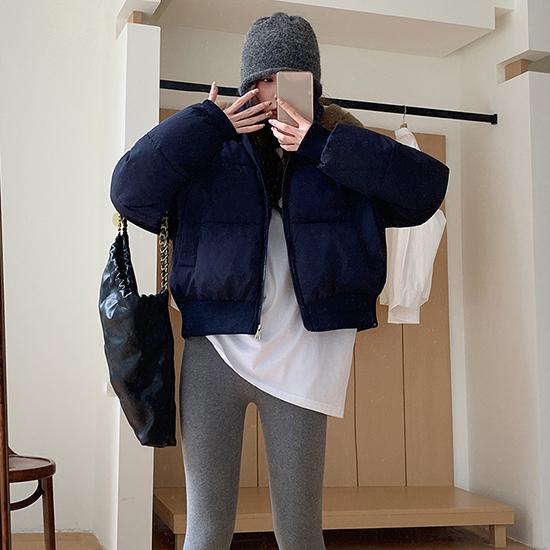 Autumn and Winter Hooded Fur Collar Women's Casual Cotton Jacket, Thick and Warm Short Bread Jacket