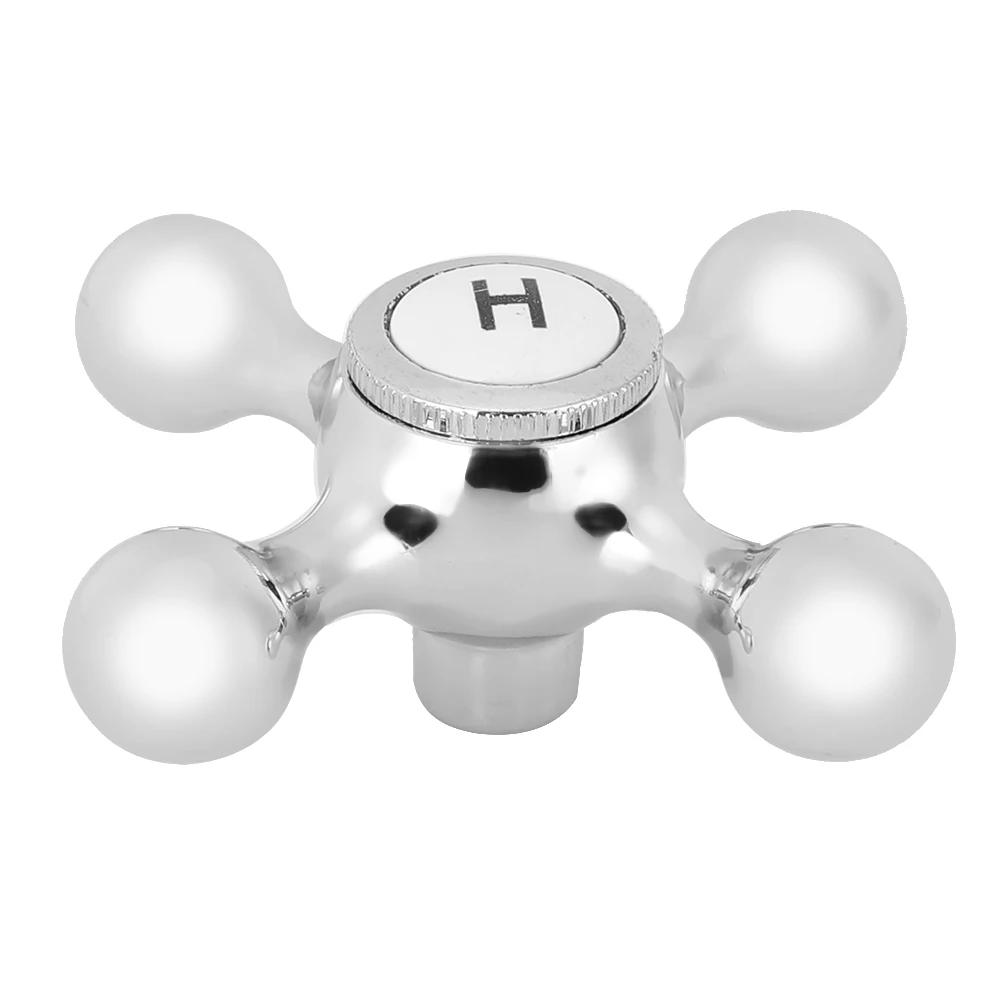 Sink Faucet Handle Copper Cross Handle Bath for Kitchen Bathroom Sink Unique Plum Blossom Water Faucet Handle Replacements Tools