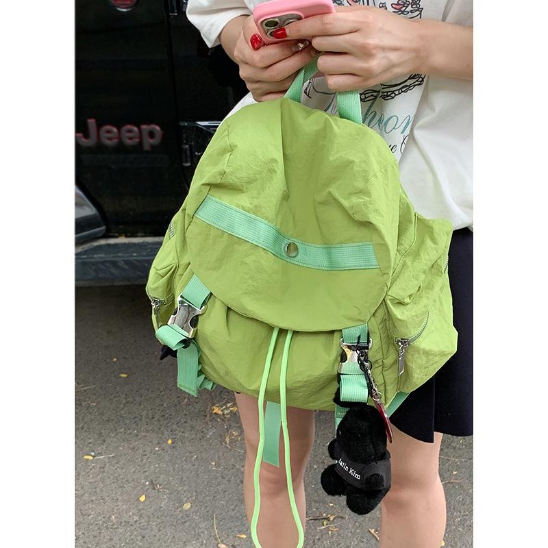 Casual Nylon Cloth Backpack Bag Women's 2025 New Fashion College Style Simple Backpack Large Capacity Student School Bag