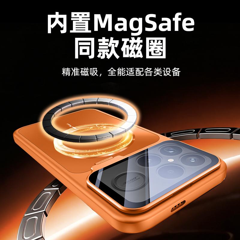 Camera Lens Protection Bracket Case For POCO F8 Ultra Wireless Charge Shockproof Hard PC Cover Bumper For POCO F8 Pro