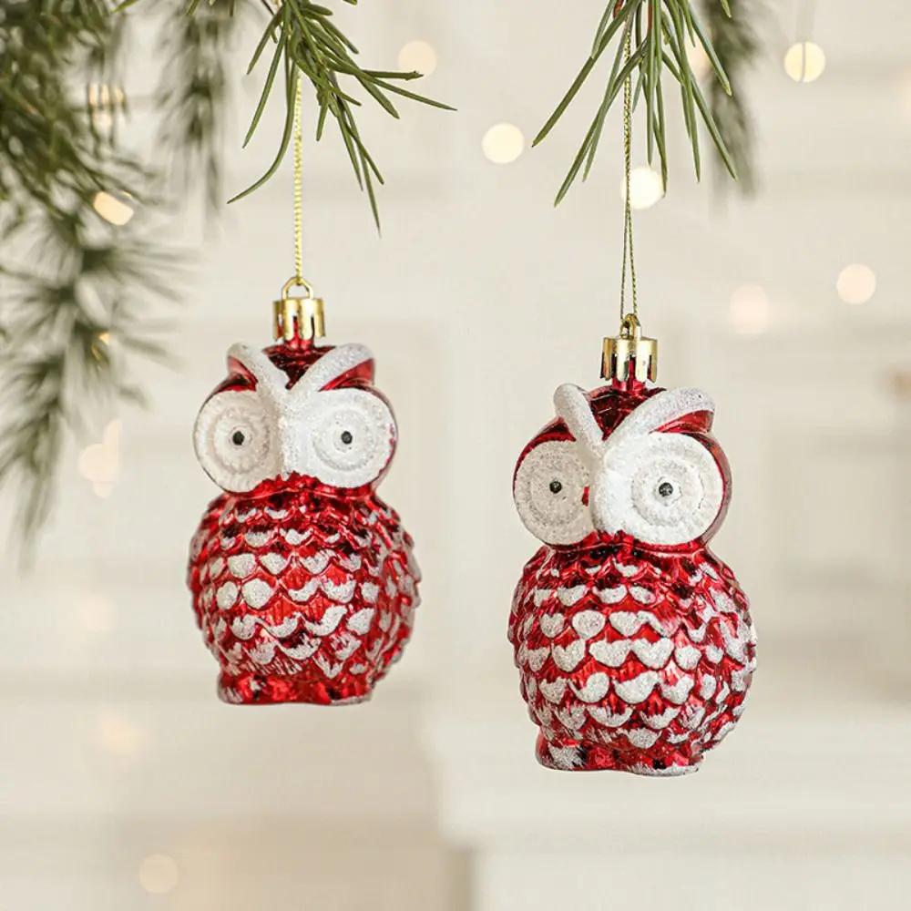 2PCS Red&white Christmas Hanging Decoration Plastic Santa Clause Christmas Tree Ornament Festival Party Supplies Xmas Baubles