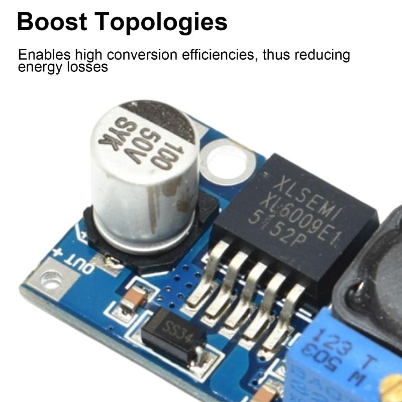 2pcs XL6009 Curren Booster Stable Output for Various Electronic Devices Power Converter for Various Devices and Projects