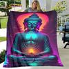 3D Šákjamuni Buddha Guanyin Bódhisattva Buddhismus Víra Náboženství Deka Měkká deka pro domácnost Modlete se Ložnice Postele na pohovku