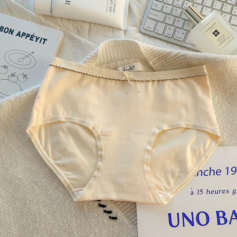 Ladies Spring and Autumn New Retro Small Floral Cotton Extended Crotch Waist Triangle Briefs