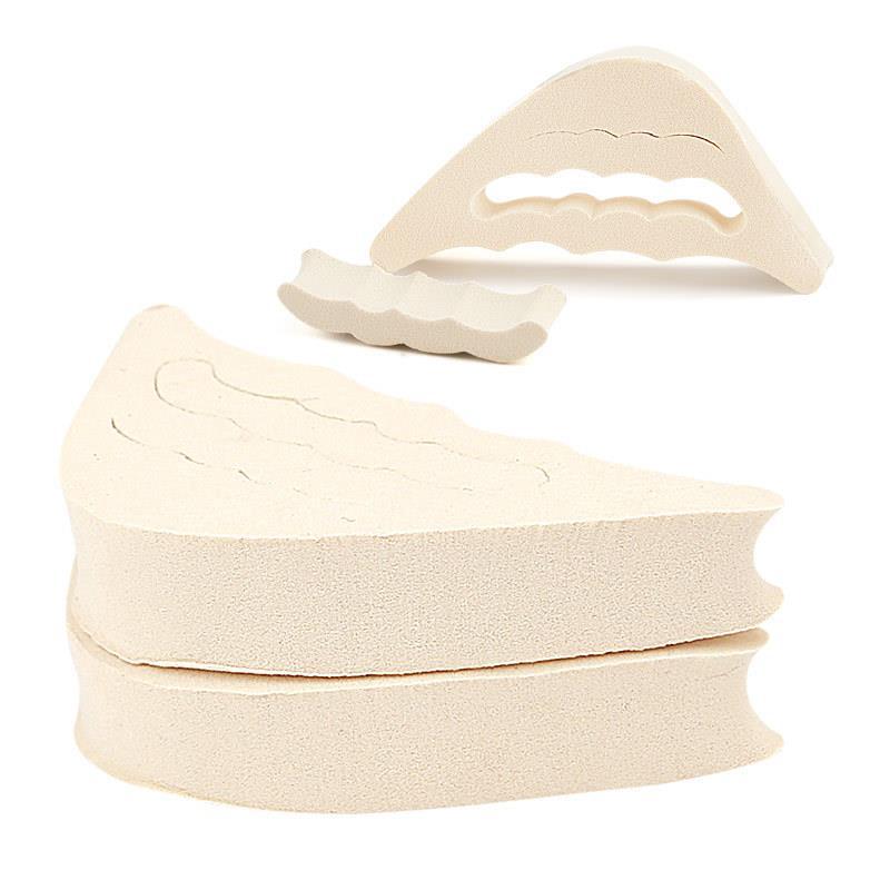 EVA Women's Pointed Shoes, Thickened and Reduced Size Removable Corrugated Soft Summer Forefoot Pad Half Size Pad Toe Plug