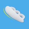 Professional Comfortable Pain Relief 3 Holes Silicone Toe Separator Hallux Valgus Corrector