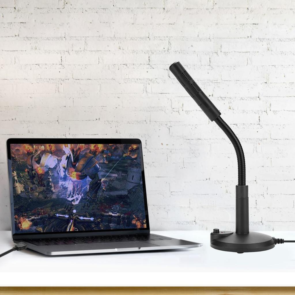 Omnidirectional USB Microphone For Computer Desktop Plug & Play for Recording, Online Chatting