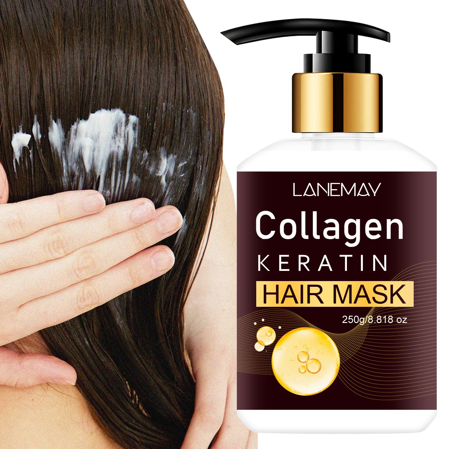 

Collagen Keratin Hair Mask-Enhance Hair Elasticity-Moisturize And Smooth Hair-Suitable for all Hair Types, 250ml