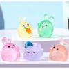 Glow-in-the-Dark Chubby Rabbit Figurine - Miniature Car and Desktop Decoration