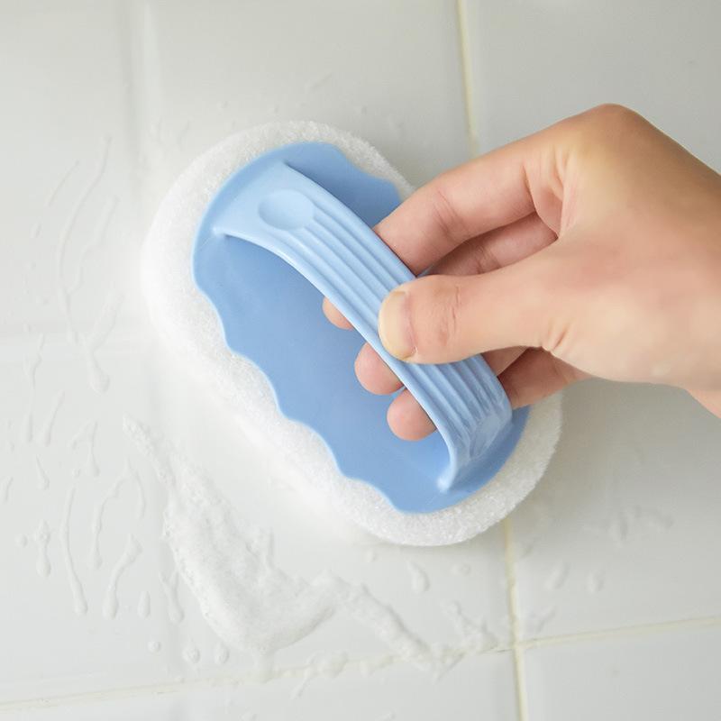 Household Tile Cleaning Brush Nordic Kitchen With Handle Sponge Wipe Multifunctional Plain Bathtub Stove Baijie Brush