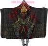 Norse Viking Hooded Blanket Cloak Nordic Myth Odin'S Raven Crow Pattern Hooded Cape Super Soft Cozy Wearable Blanket 3D Print No