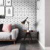 10M Black and White Wallpaper Geometric Wallpaper Peel and Stick Modern Stripe Hexagon Removable Self Adhesive Wall Paper