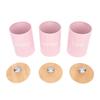 3pcs Storage Canister Multifunctional Airtight Iron Storage Jar with Lid for Tea Coffee Sugar