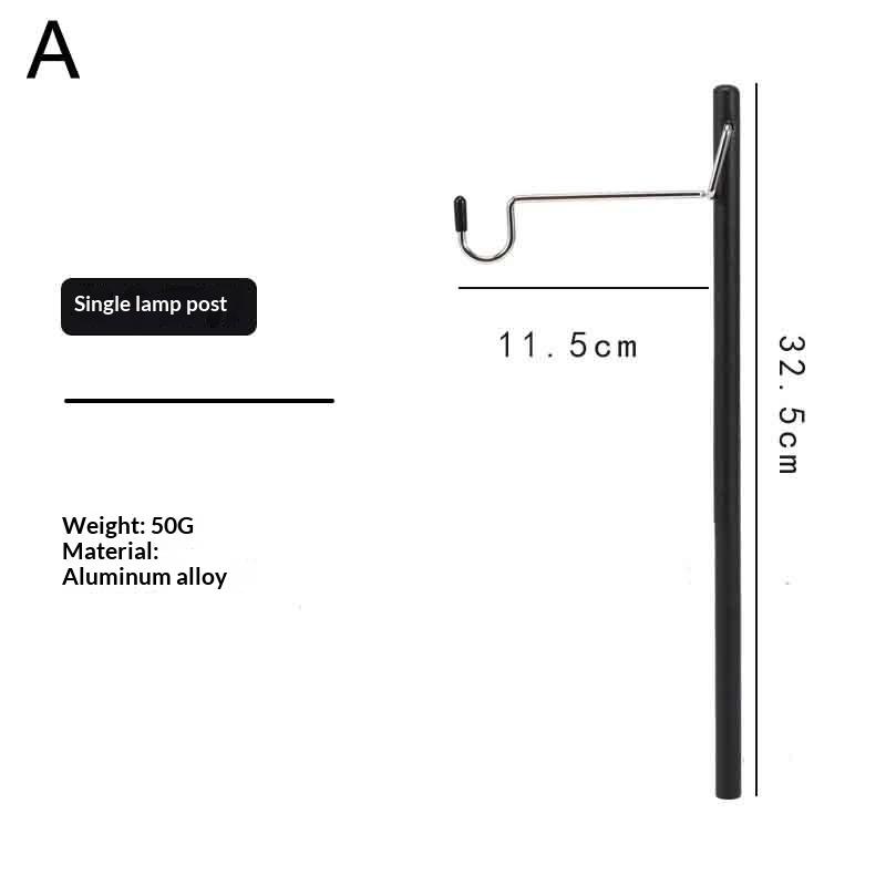 

Camping Shelf Lantern Stand Light Pole Hook Picnic Tableware Hanging Racks Detachable Aluminium Alloy Light Hangers Stand