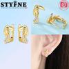Copper Metal Gold Geometric Earring Brown Butterfly Earring Women's High Quality Fine Jewelry Every Day Elegant Exquisite Perfect Gift Match