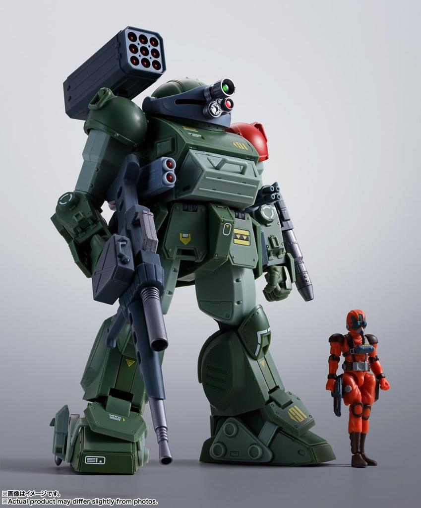 TAMASHII NATIONS HI-METAL R Armored Trooper Votoms Scope Dog Red Shoulder Custom, approximately 165mm, PVC, ABS, and die-cast painted action figure