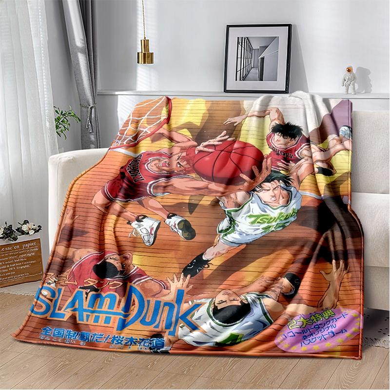 SLAM DUNK 29 Style New Cartoon SHOHOKU Basketball Anime Blanket,Soft Throw Blanket for Home Bedroom Bed Sofa Travel Cover Kids