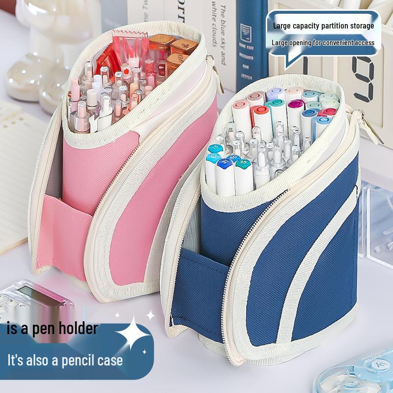 Teleskopiskt Multifunktionellt Pennskrin: Pennställ med stor kapacitet för studenter