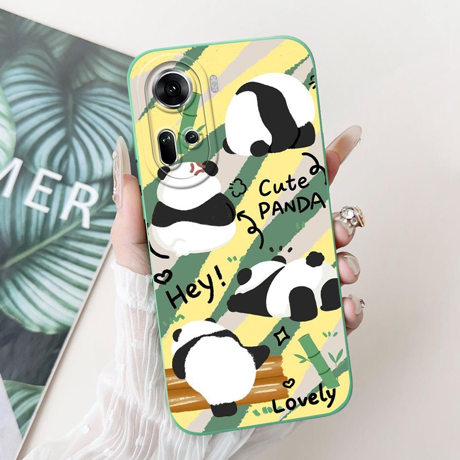 For OPPO Reno 11 5G Case CPH2599 Cover Lovely Panda Camera Protection Soft Silicon Phone Case For OPPO Reno11 Pro Reno 11F Coque
