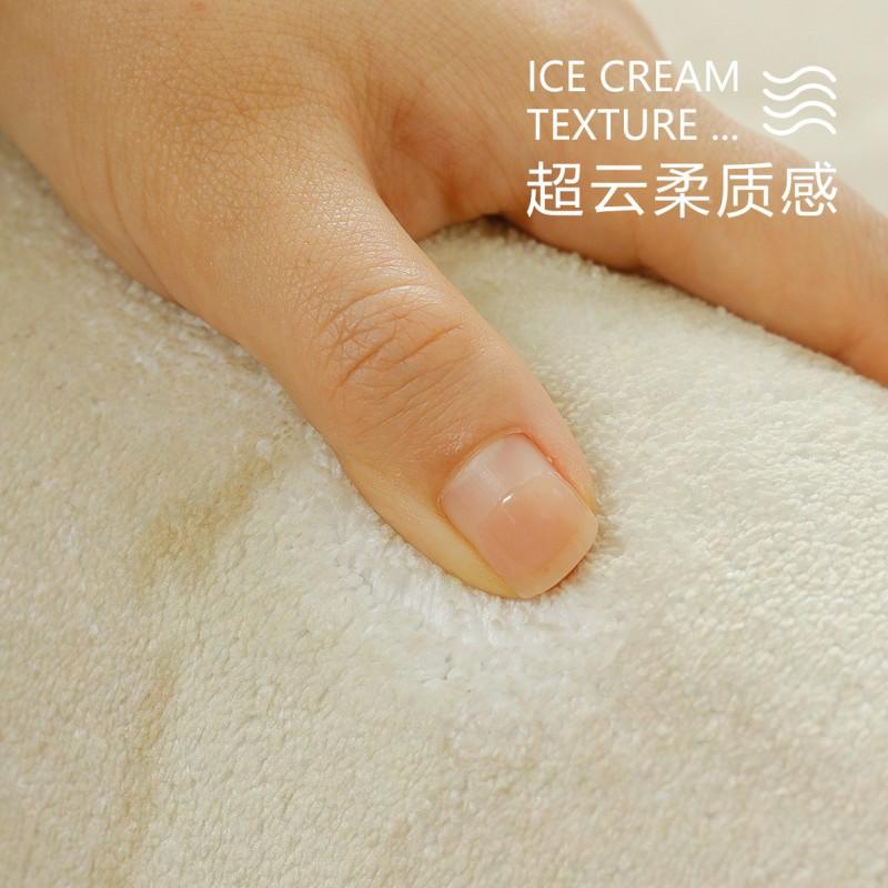 Wabi-sabi Style Round Carpet Thickened Computer Chair Anti-slip Mat Simple Carpets for Living Room Fluffy Soft Bedroom Decor Rug