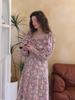 FABRICSEOUL Flower Can Off Shoulder Long Dress_Pink