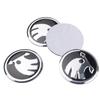 2026 Hot 4PCS 56mm Aluminium Alloy Auto Car R Wheel Hub Center Caps Emblem Sticker For Skoda Octavia A7 Rapid Fabia Superb VRS V